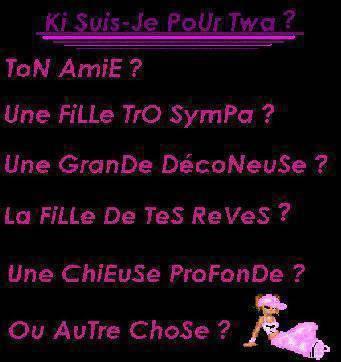 ben oui comme ca je sais ce que l on pense de moi